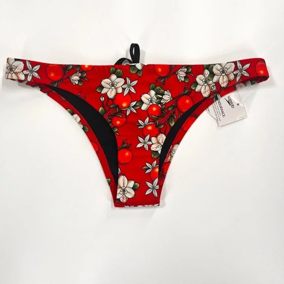 NWT Speedo Endurance Floral Print Red Cheeky Bikini Bottoms New With Tags Small - Picture 1 of 6